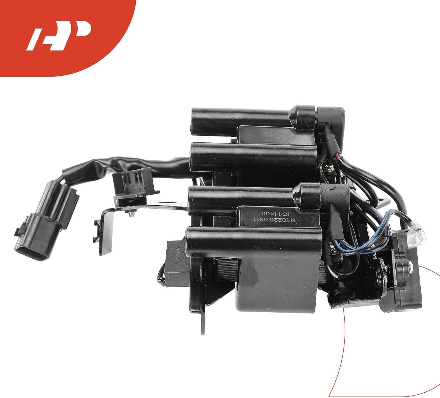 A-Premium Ignition coil Pack Compatible with Hyundai Elantra, Sonata & Mitsubishi Eclipse, Galant, Mirage & Dodge 2000 GTX & Plymouth Colt, Laser & Eagle Talon, Vista