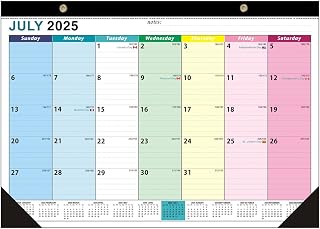 Desk Calendar July 2025-2026 18 Months Wall Calendar Julian Date Home Office