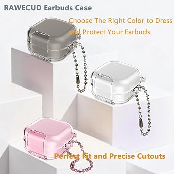 Case for Samsung Galaxy Buds 4 Pro/Galaxy Buds 4 Accessories, Hard Carrying Case and Shockproof Protective Cover with Ball Ring and Metal Carabiner, for Men and for Women (Gray)