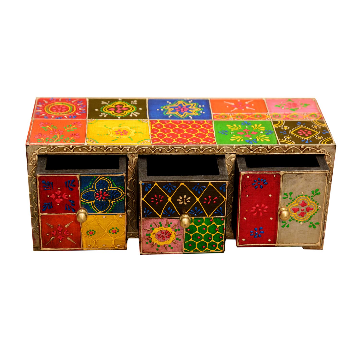 Marrakesch - pintadas a mano Joyero Joyero apother Armario para joyas maquillaje caja Chandi | MA27-05