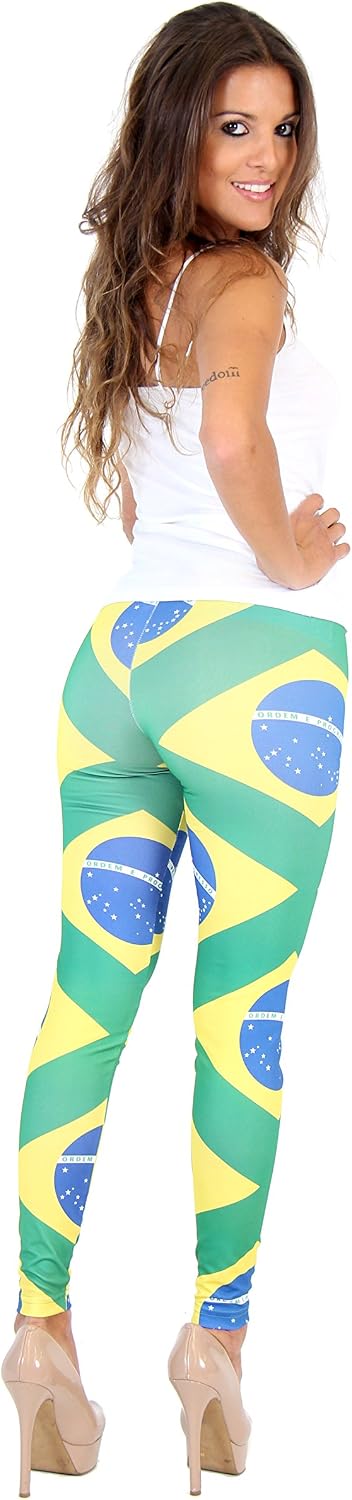 Life Clothing Co. Brazil Flag Pattern Leggings