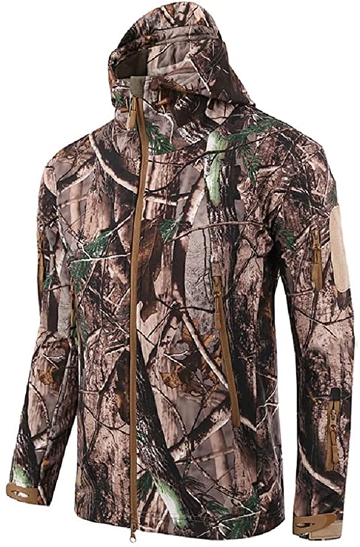 AQTQ Camouflage Softshell Jacke und Hose für Herren Winter Outdoor