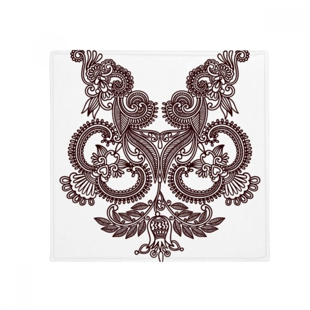 Tapis animaux multicolore antidérapant 80cm avec motif plantes fleuries symétrie art grain pour maison