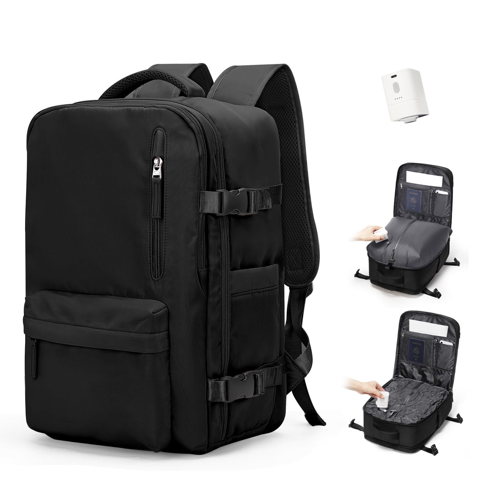 BJLFS Borse da Cabina per Ryanair 40×30×20 Zaino da Viaggio con Sottovuoto Bagaglio a Mano 40x20x25 Easyjet 45×36×20,Zaino Wizzair 40x30x20,Zaino Casual per laptop da 14 pollici per scuola