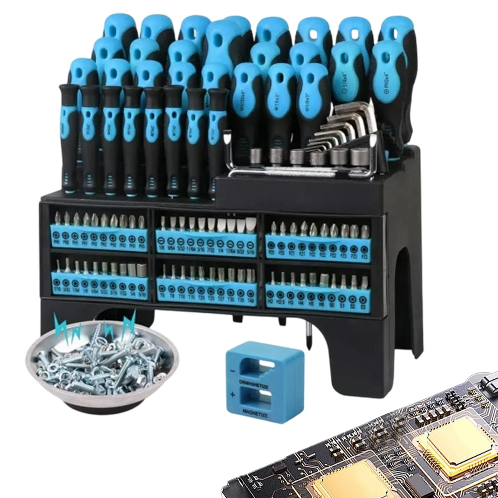 Juego De Destornilladores Punta Magnética Para Reparación Electrónica Y | Juego De Destornilladores Con Estuche Para Mantenimiento Del Hogar Automoción Electrónica Computadoras