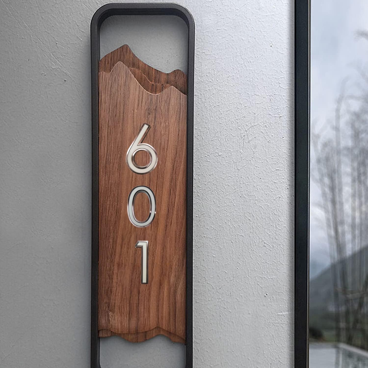 (3 Pack) 4.92" Number [1] Brass Door Sign That Glows at Night!!! For Mailbox or Door Address, Home Office Hotel Room, Shop Commercial Building Sign
