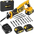 Unbranded RSW9 Cordless Reciprocating Saw (Brushless, 21V 4.0Ah, 0–3500 SPM, 12-Blade Kit)