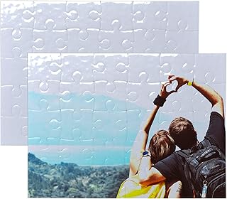 Sublimation Blanks Puzzles 10 pcs Sublimation Puzzle Blanks Heat Press Transfer Cut Design Pearl Blank Puzzle Thermal Transfer