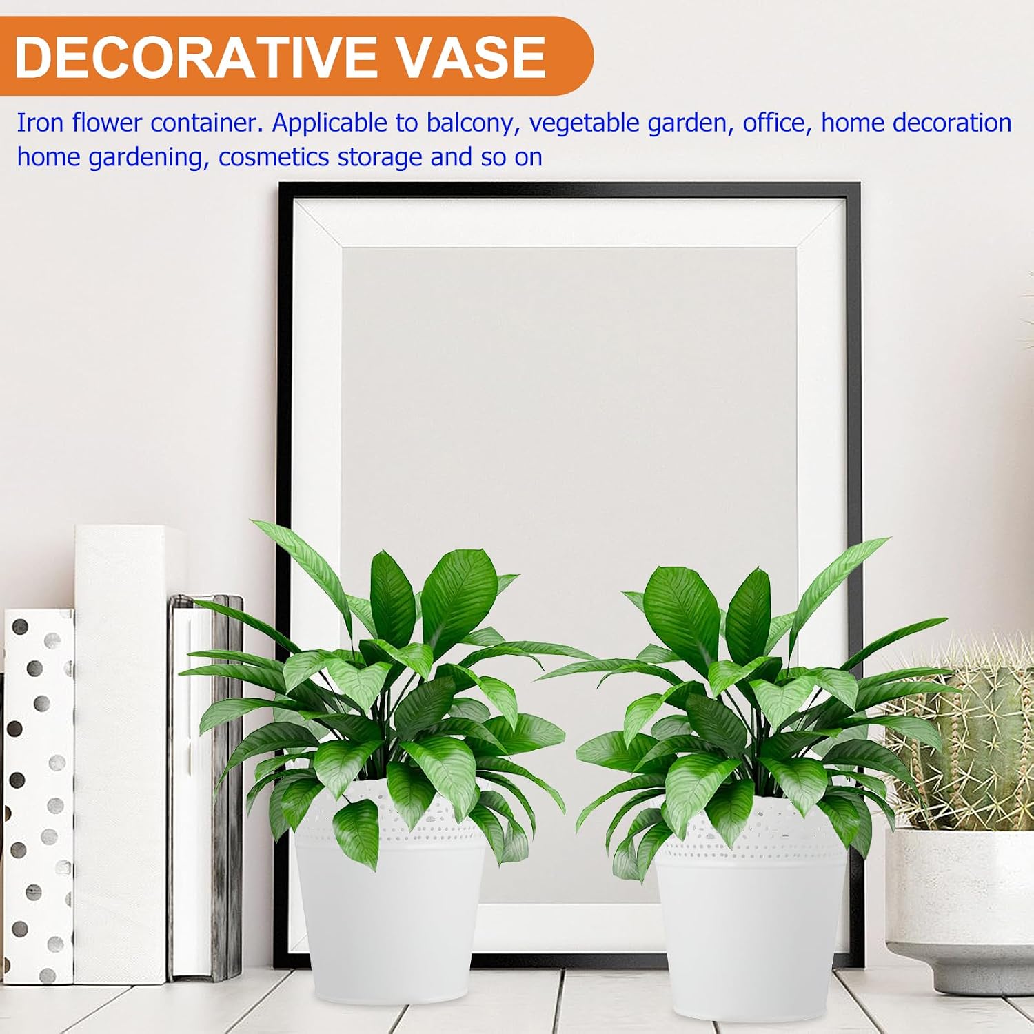 Happyyami 6 Pcs Hollow Iron Sheet Flower Bucket French Flower Bucket Vase Metal Waterbottle Plant Vase Lace Vase Plant Decor Vase for Flower White Flower Arrangement Container Galvanized