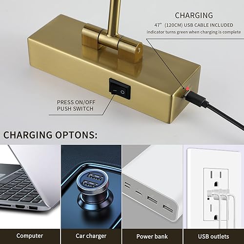 Miniatura 4 de Joosenhouse Luz de imagen inalámbrica recargable a pilas, luz de imagen recargable de 16.53 pulgadas con control remoto regulable y temporizador