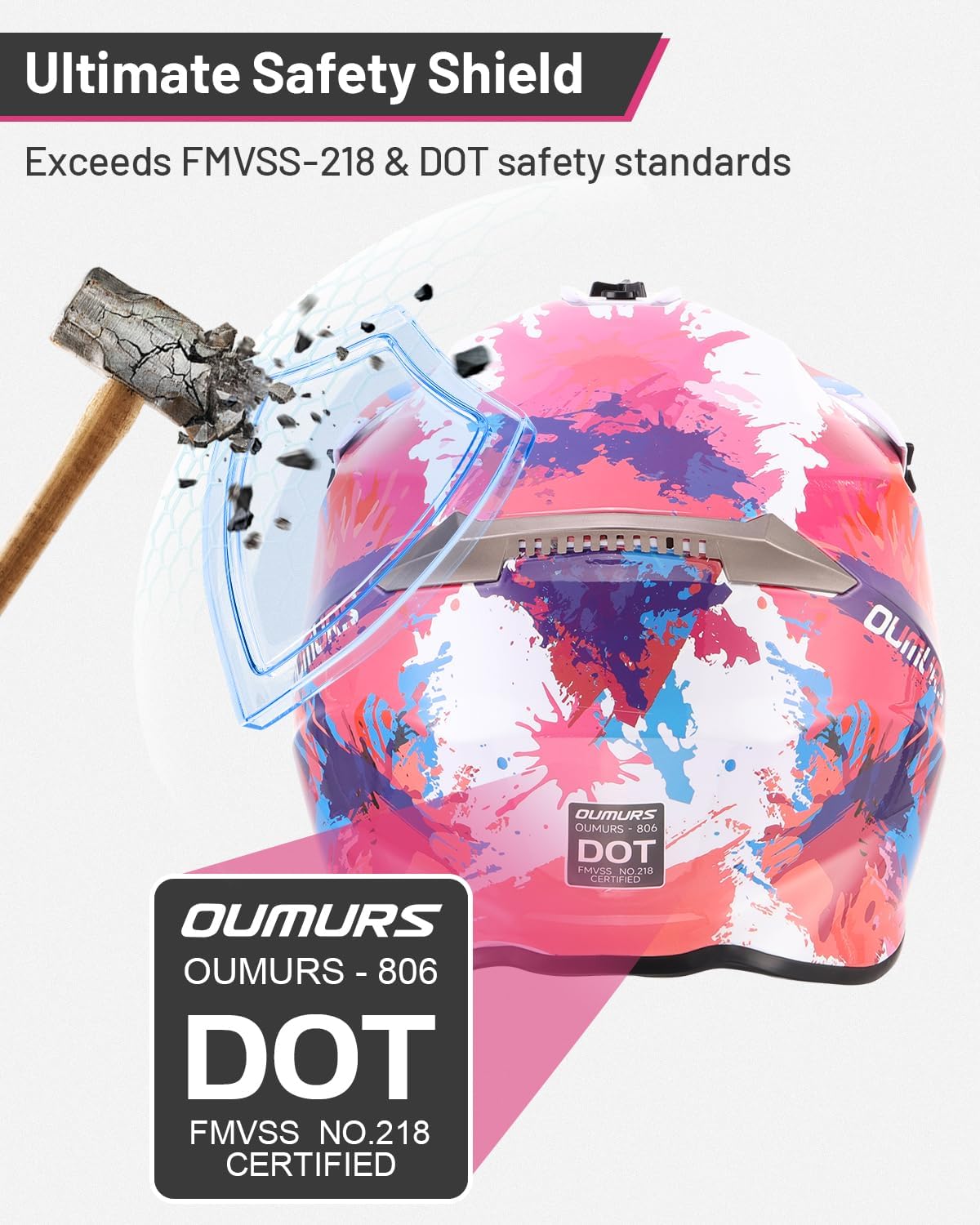 Dirt Bike Helmet for Kids with Goggles & Gloves for 8-18 Years Old Boys & Girls, DOT Certified Kid ATV Helmet Motocross Off Road