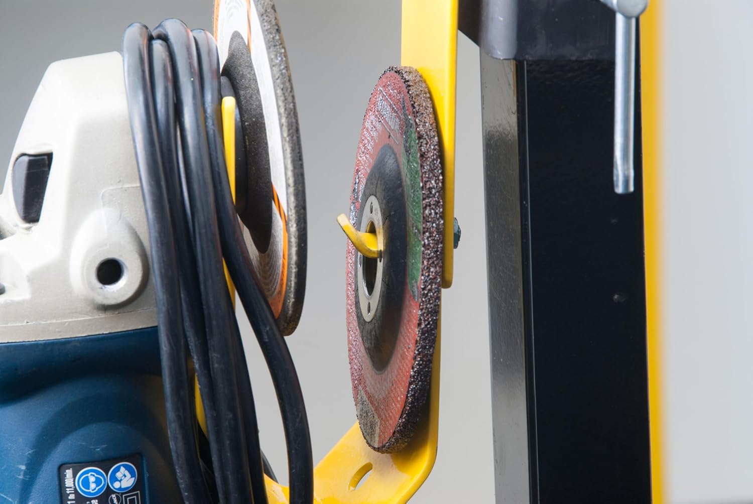 Strong Hand Tools Power Grinder Rest, Vertical Mounting Plate, Disk Holder, Holds Most 5" Grinders, C-Clamp Base, Table Edge Mount, Table Leg Mount, MGK53, Strong Hand Tools