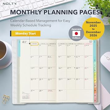 NOLTY PAGEM Compact-i Memo Weekly Planner 2026, January Start, Japanese Edition, Raspberry, 2026-2202