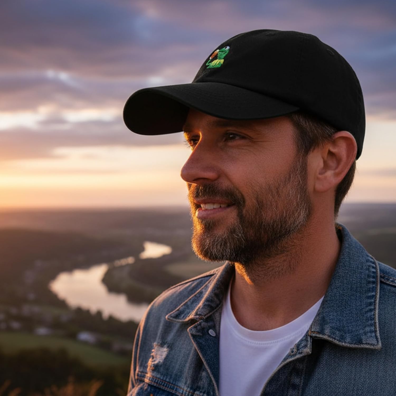 Raylarnia Kermit The Frog Embroidered Baseball Cap - Adjustable Funny Dad Hat for Men Women