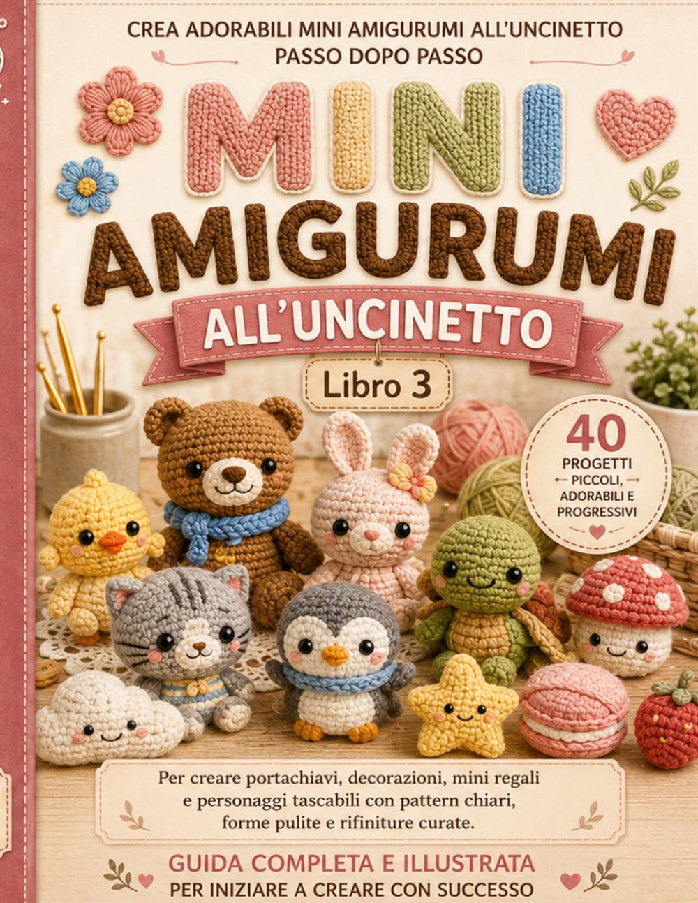 Mini Amigurumi all’Uncinetto: 40 progetti piccoli, adorabili e progressivi per creare portachiavi, decorazioni, mini regali e personaggi tascabili con ... premium. (La Biblioteca degli Amigurumi)