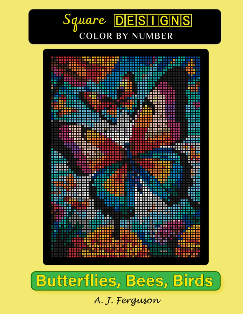 Butterflies, Bees, Birds Color by Number Book - Standard paper