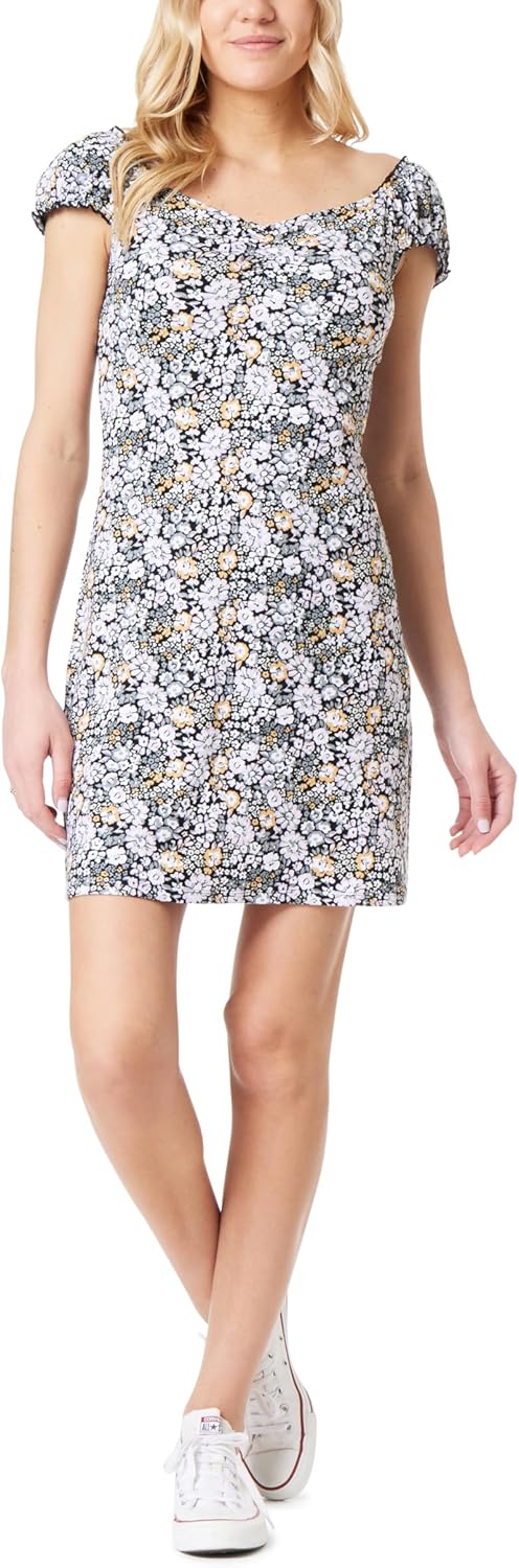 WallFlower Women's Emily Cap Sleeve Mini Dress