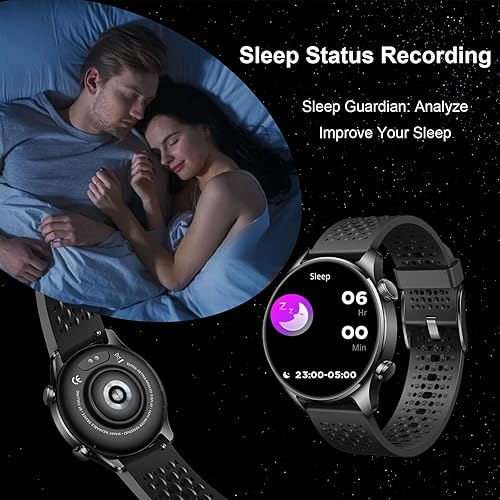 Miniatura 9 de Reloj inteligente para hombres y mujeres, 1.43 pulgadas AMOLED rastreador de fitness GPS, llamada Bluetooth, frecuencia cardíaca, oxígeno en sangre