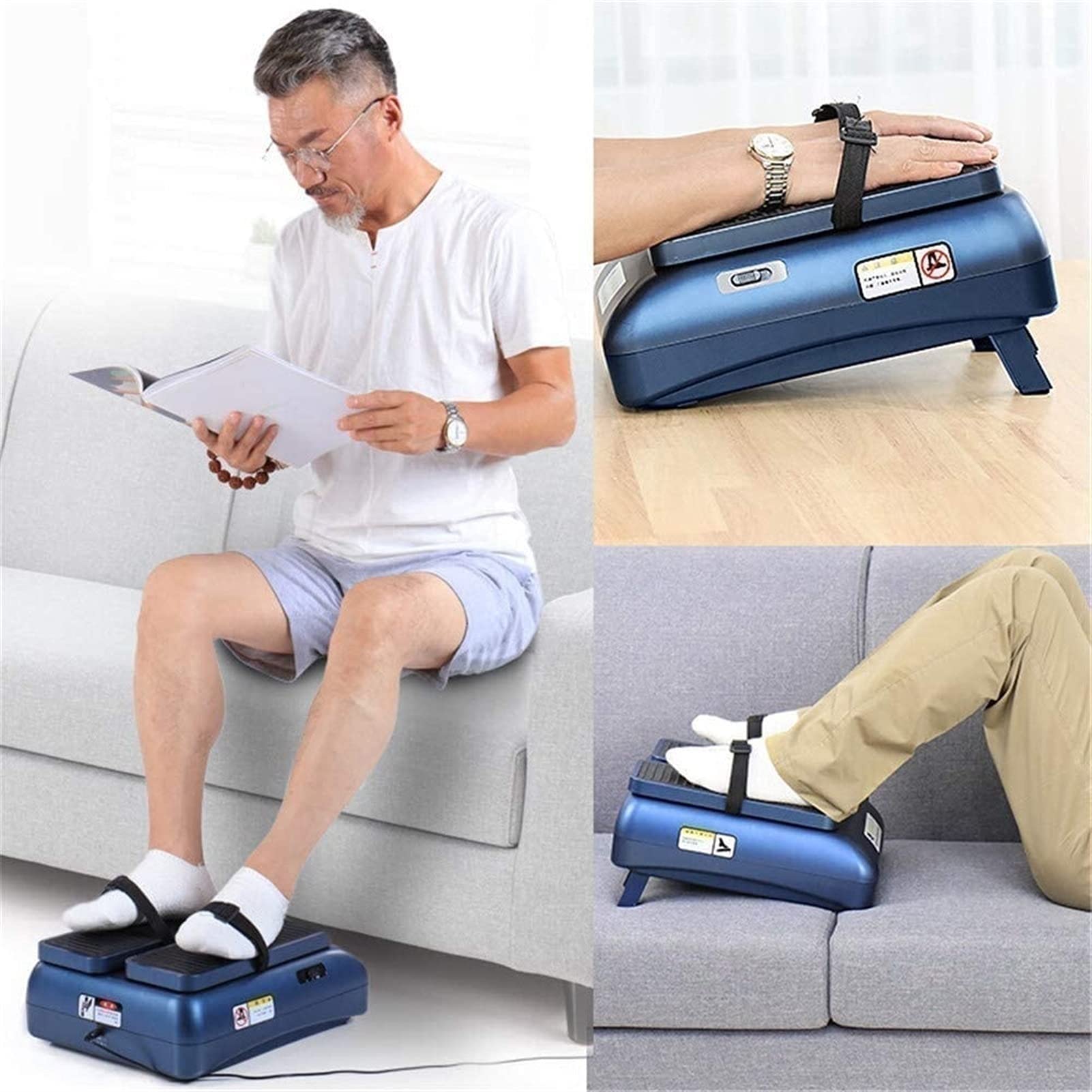 Esercitatore Elettrico per Gambe da Seduto, Macchina per Fisioterapia Domestica per Anziani Attrezzo Ginnico per Pedali Palestra Fitness Leg Cardio Training Migliora La Salute