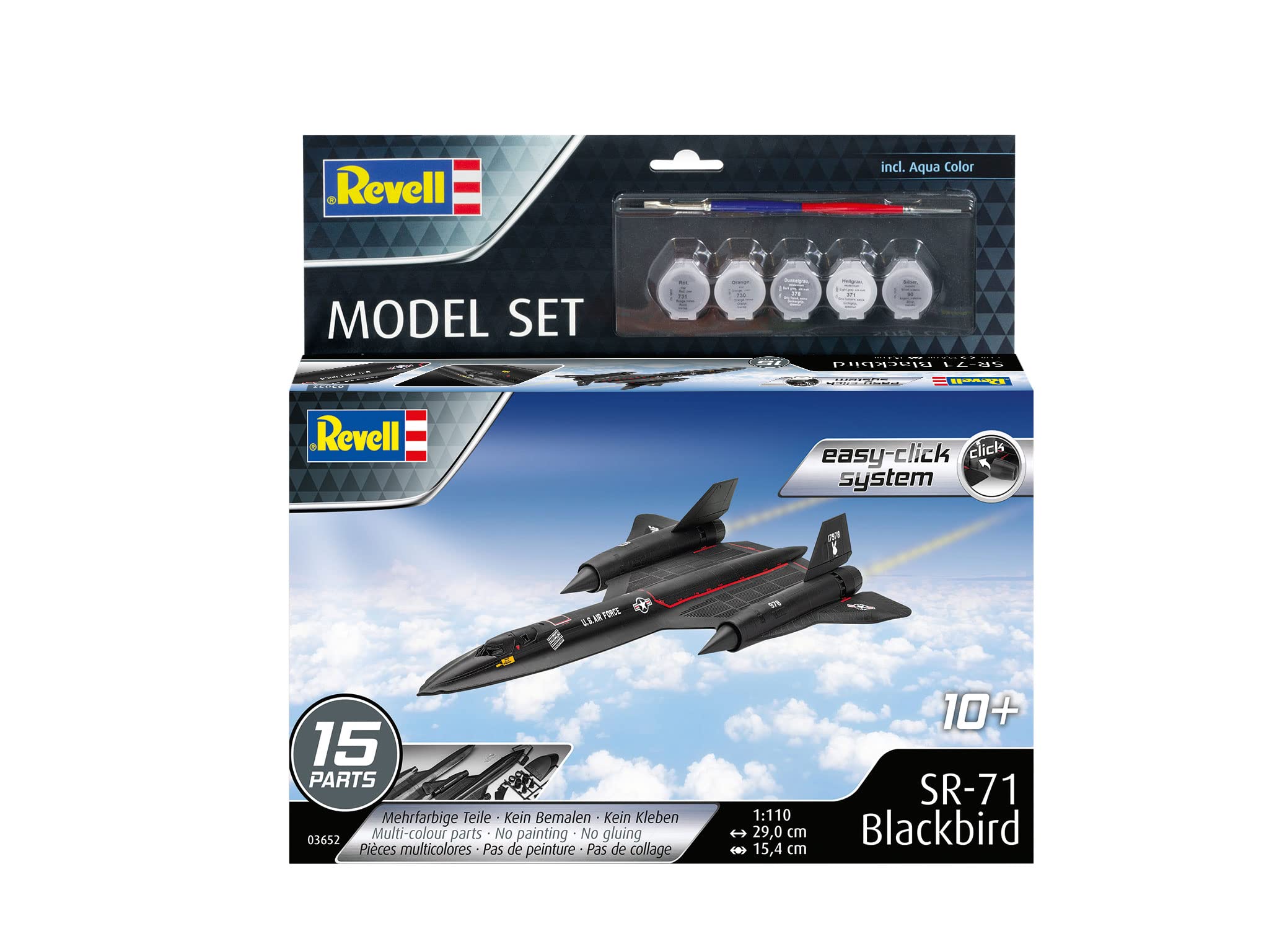 Revell - Maqueta Model Set Lockheed SR-71 Blackbird easy-click-syst