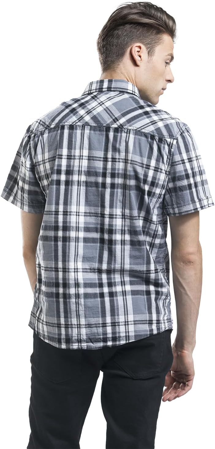 Chemise Manches Courtes Brandit Roadstar Indigo - Coton Flanelle - Taille Indéterminée, Neuf Avec étiquettes