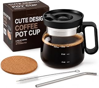 16oz Coffee Pot Mug That Looks Like a Coffee Pot, Novelty Glass Cup