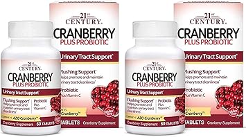 21st Century Cranberry Plus Probiotic Tablets,2 Count