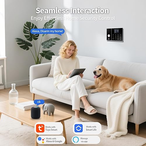 Miniatura 8 de NUNET Sistema de seguridad inteligente inalámbrico para el hogar, kit de alarma de 15 piezas (sensores de movimiento, sirena, control remoto)