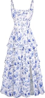 Scarlet Darkness Women's Floral Corset Dress 2026 Summer Milkmaid Sundress