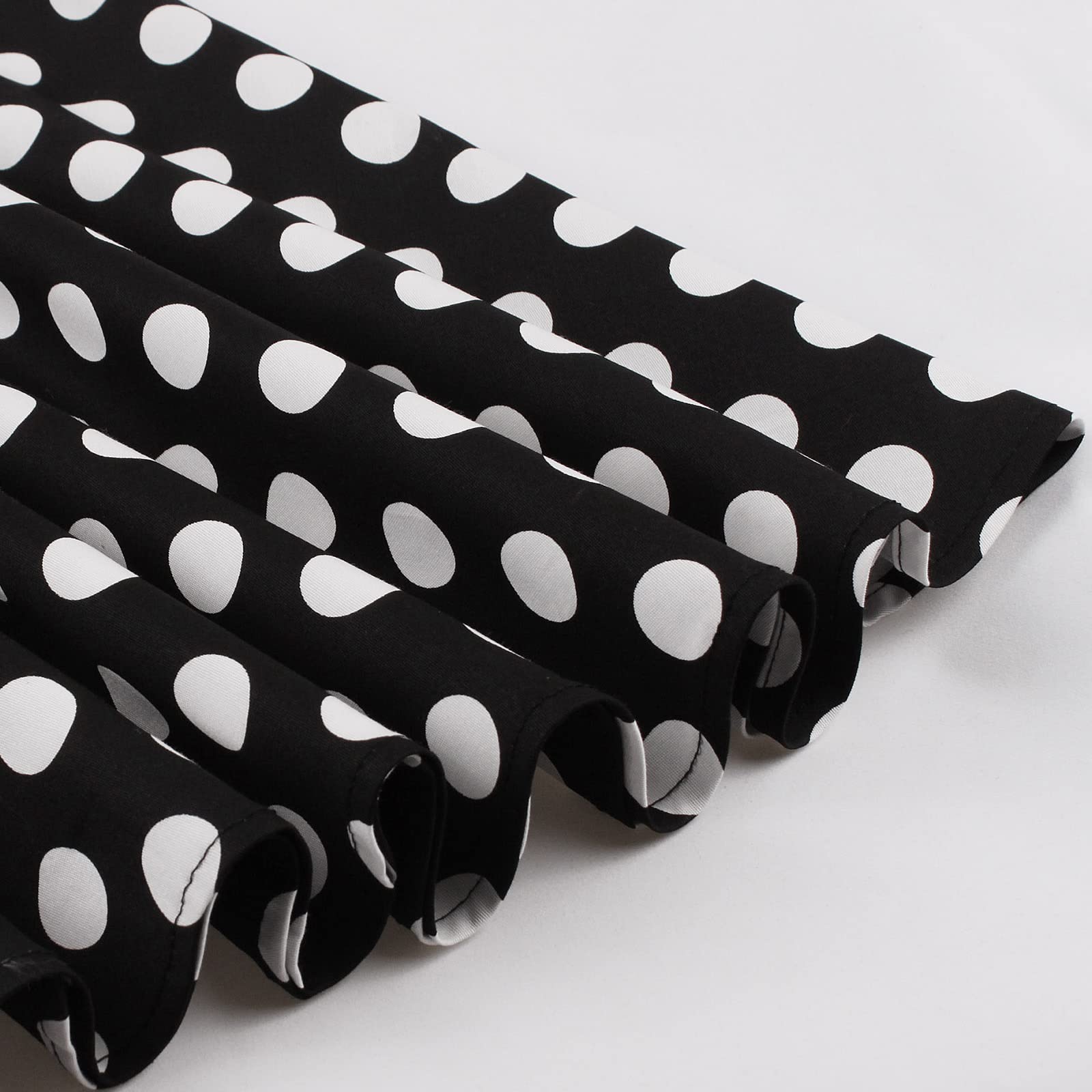 Odizli Abito da donna vintage Rockabilly anni '50 Off Shoulder Polka Dot Swing A Linea Al Ginocchio Abito Estivo Coctail