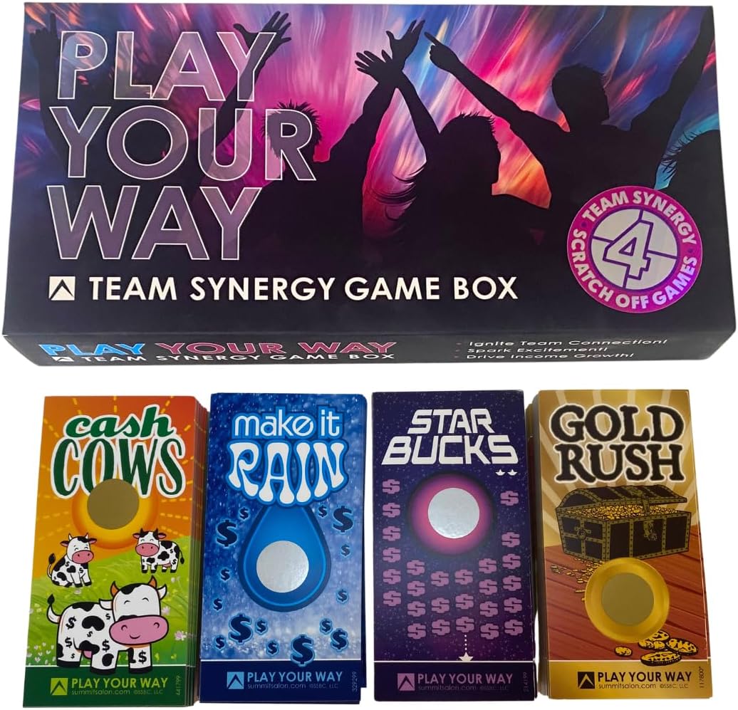 Play Your Way Employee Incentive Game System – Customizable Scratch-Off Team Reward Program with 400 Tickets for Sales Motivation, Staff Engagement & Workplace Recognition