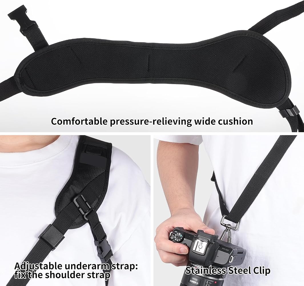1/4-20 Kamera-Gurtbefestigung Mit Arri-Loch – Verstellbarer Alu-Adapter Für Handgurte, Schultergurte, Inkl. 3/8" Adapter, Für GoPro, Insta360 & Kameras