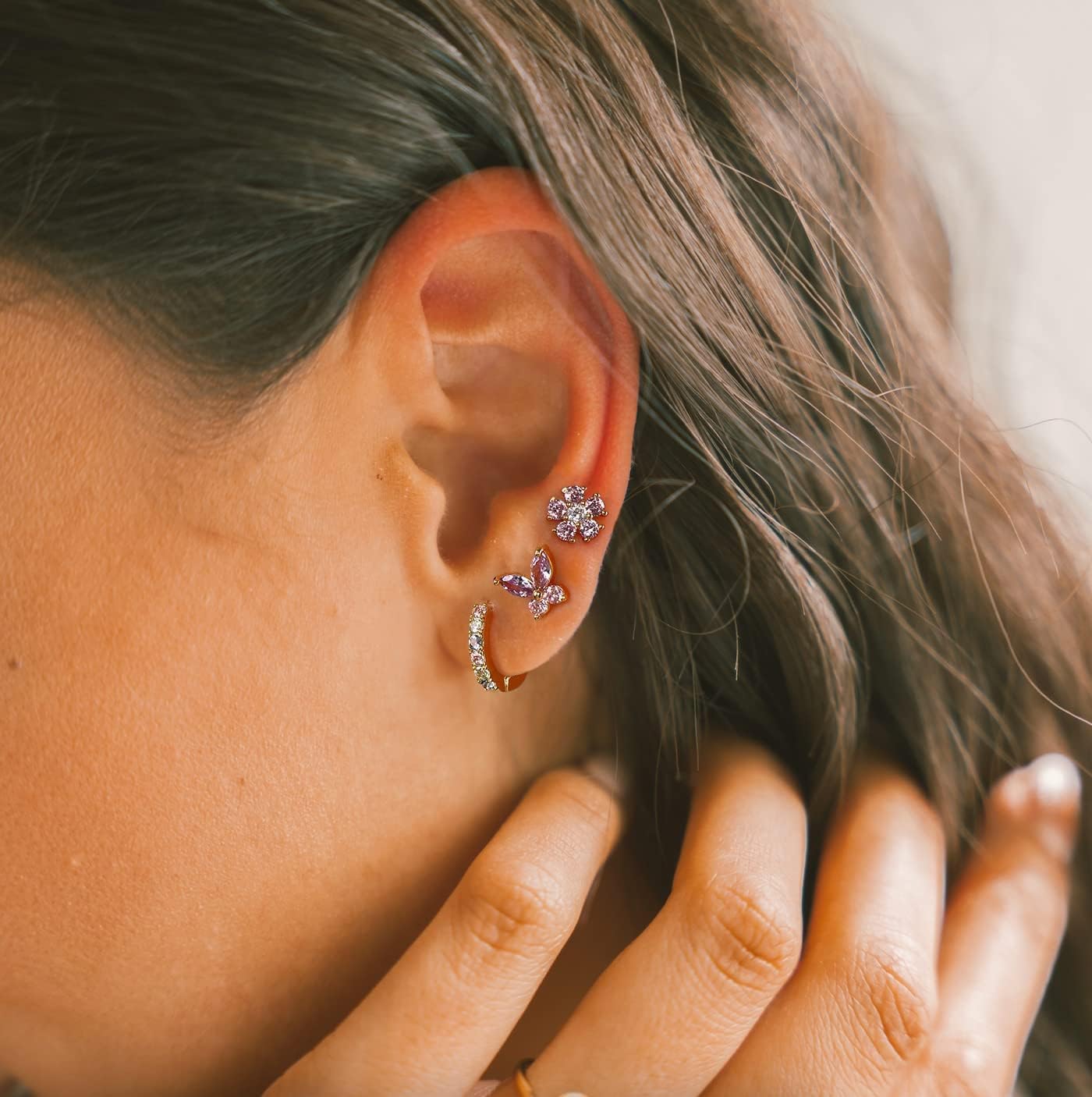 AMICON Gold Hoop Earrings For Women, Delicate 14K Gold Plate - TikTok