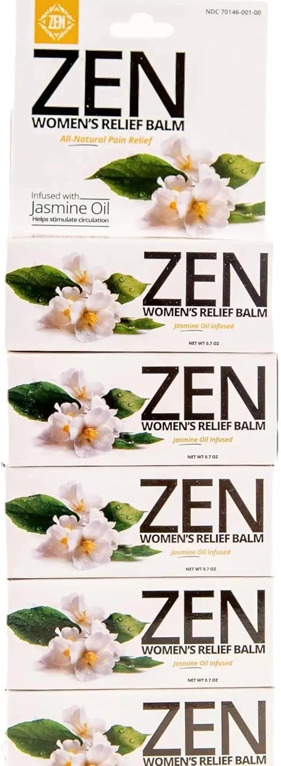 ZEN Women’s Relief Balm – Soothing Aromatherapy Balm with Jasmine & 11 Essential Oils for Relaxation & Comfort (Pack of 3)