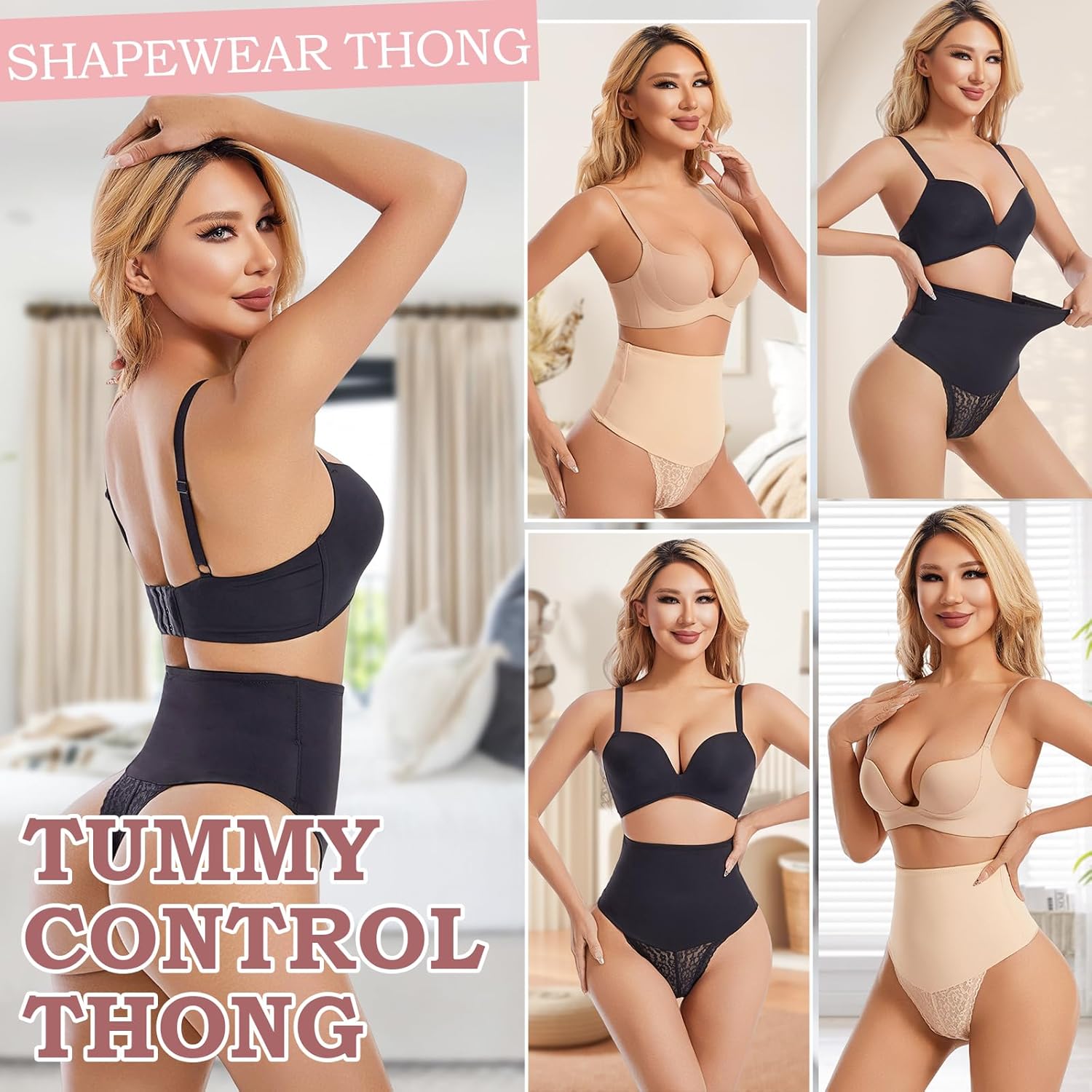 Dulchany Tummy Control Thong Shapewear for Women Seamless Panties Body Shaper Girdle Panty Lace Shaping Underwear - Image 6