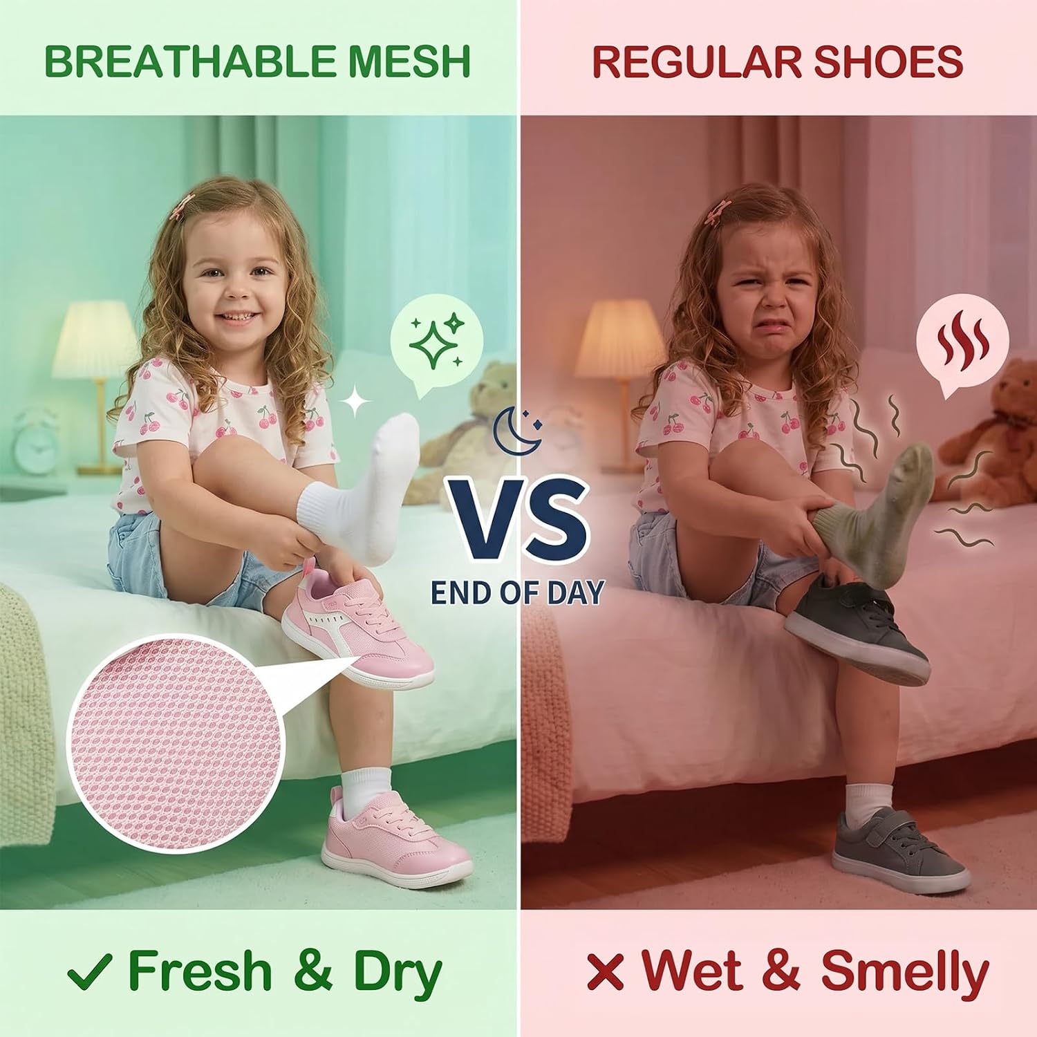 Toddler Walking Shoes Barefoot Sneakers for Boys Girls Non-Slip Lightweight Casual First Walking Shoe