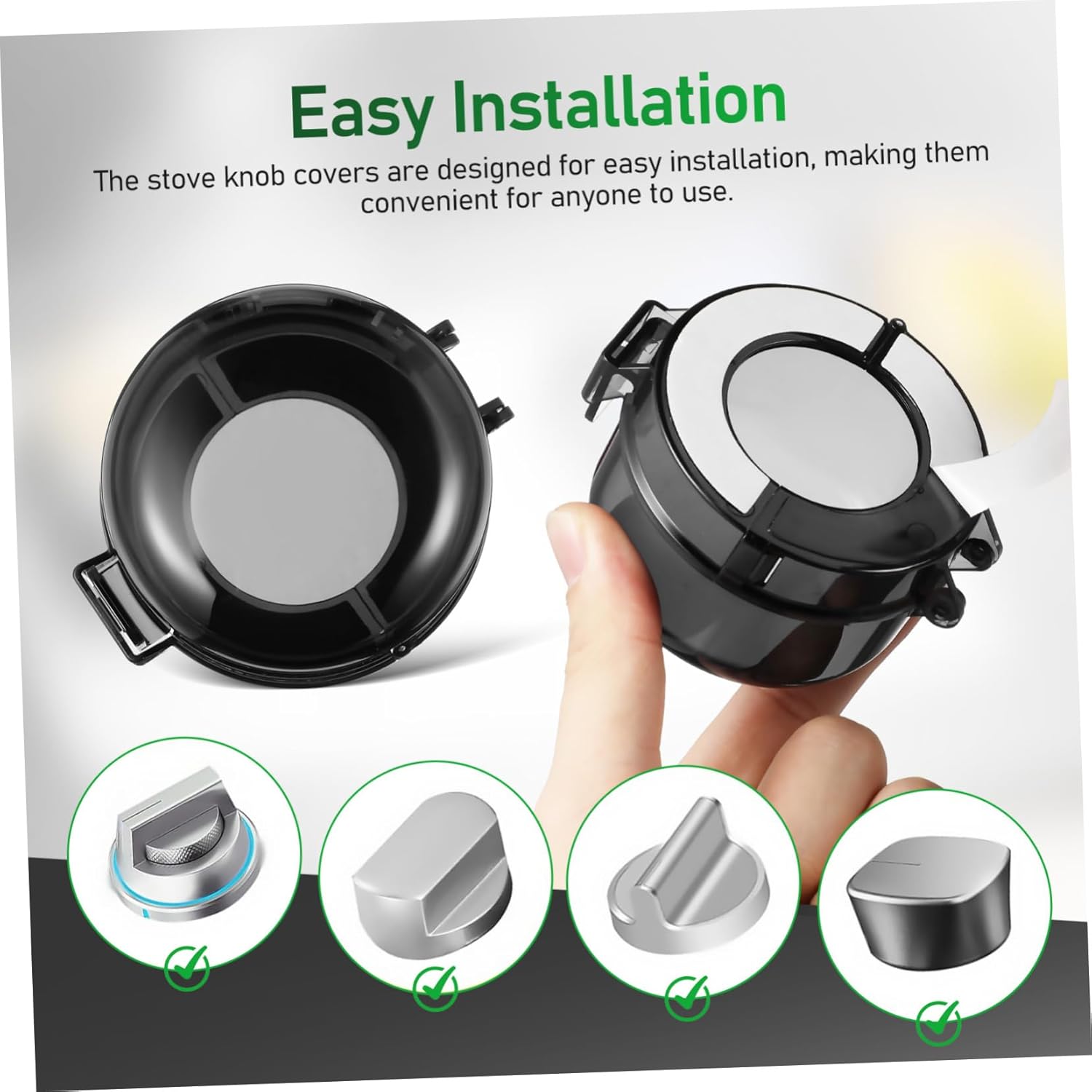 5pcs Stove Covers for Gas Stove Top Childproofing Caps Burner Covers Safety Door Knob
