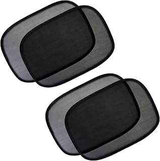 Car Window Shades, 4 PCS Baby Side Window Covers, Sun Protection and Sun Shade Blocker, Glare Shield Protection, 21" x 14" Mesh Car Shade (Black)