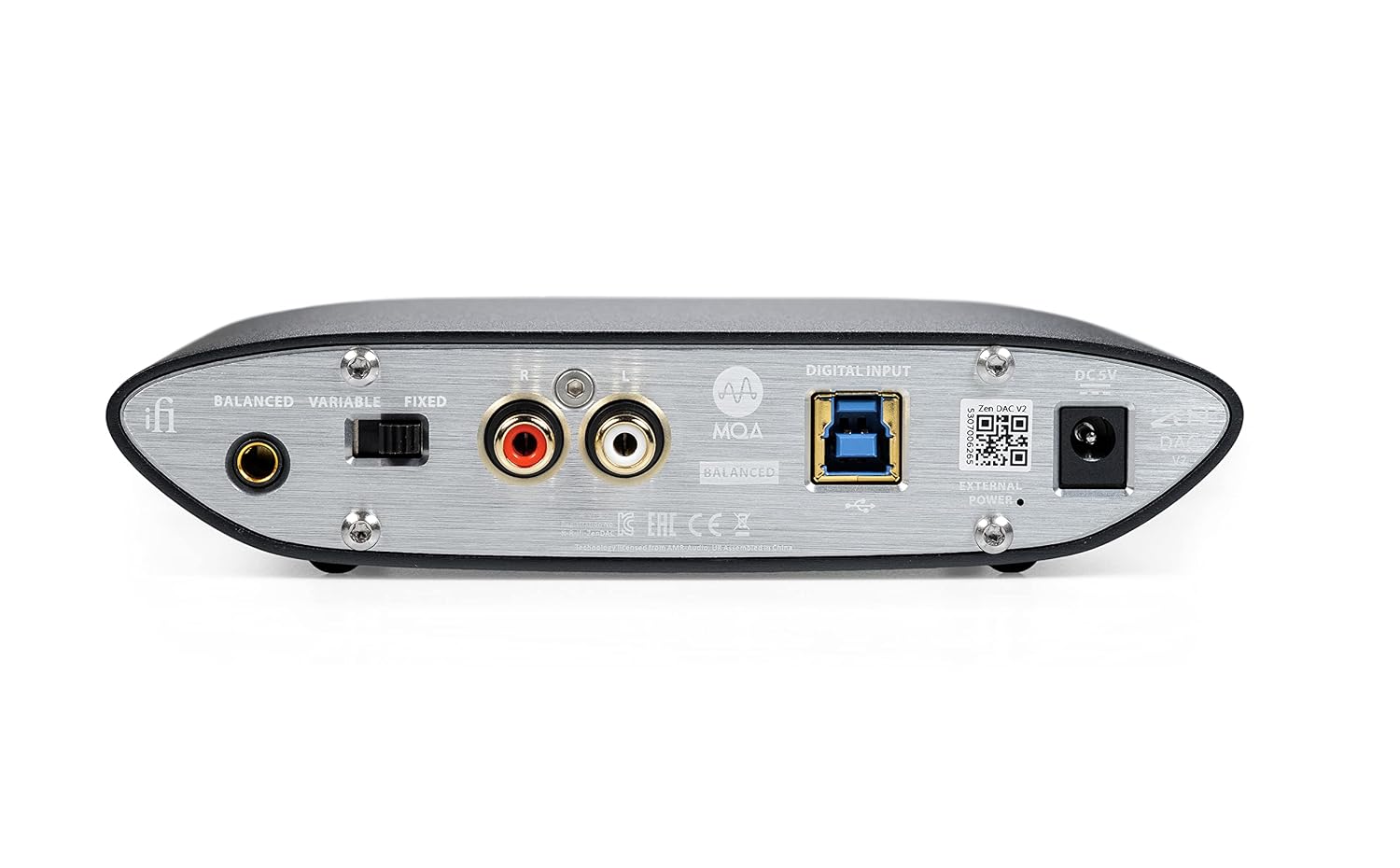 iFi Zen DAC - HiFi Desktop Digital Analog Converter with USB3.0 B Input/Outputs: 6.3mm Unbalanced / 4.4mm Balanced/RCA (Unit Only) (Unit Only)
