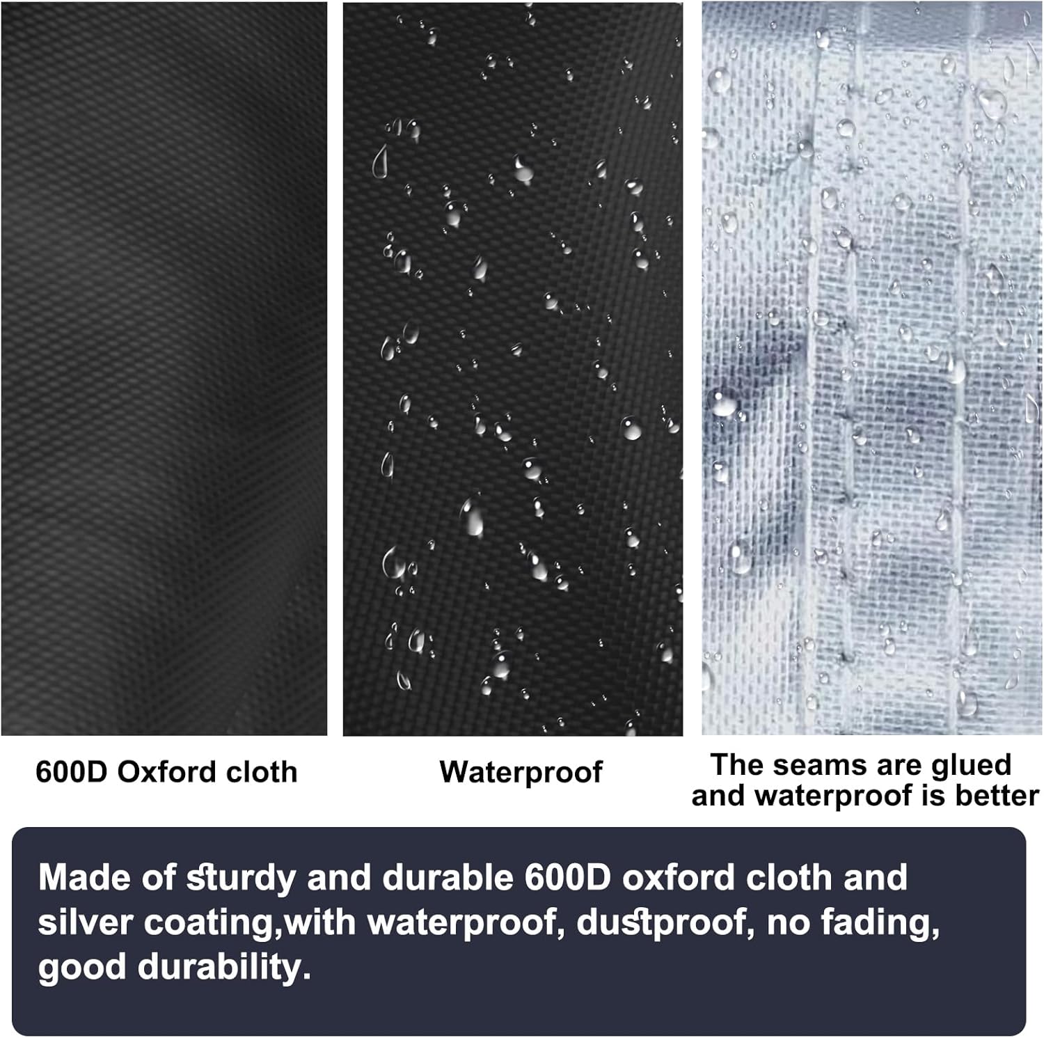 Patio Furniture Covers Waterproof for Chairs, Lawn Patio Chair Covers Fits up to 28 W x 30 D x32 H inches 2 Pack Black