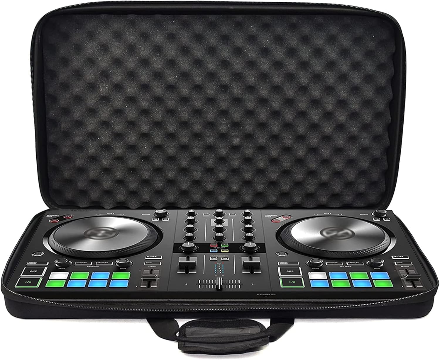OUUTMEE Hart Reise Tragen Tasche für Pioneer DDJ SR SR2 RR Denon MC4000 Numark NVII Mixtrack Pro 3 NV Platinum Hercules 58cmX 37cmX 9cm