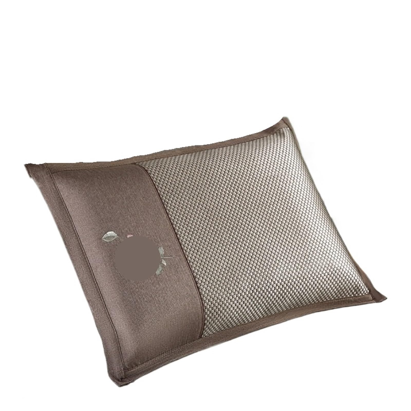 PJFCEWFDGX 1PCS Spring And Summer Embroidered Ice Vine Cool Pillow To Help Sleep Dormitory Silk(Champagne)