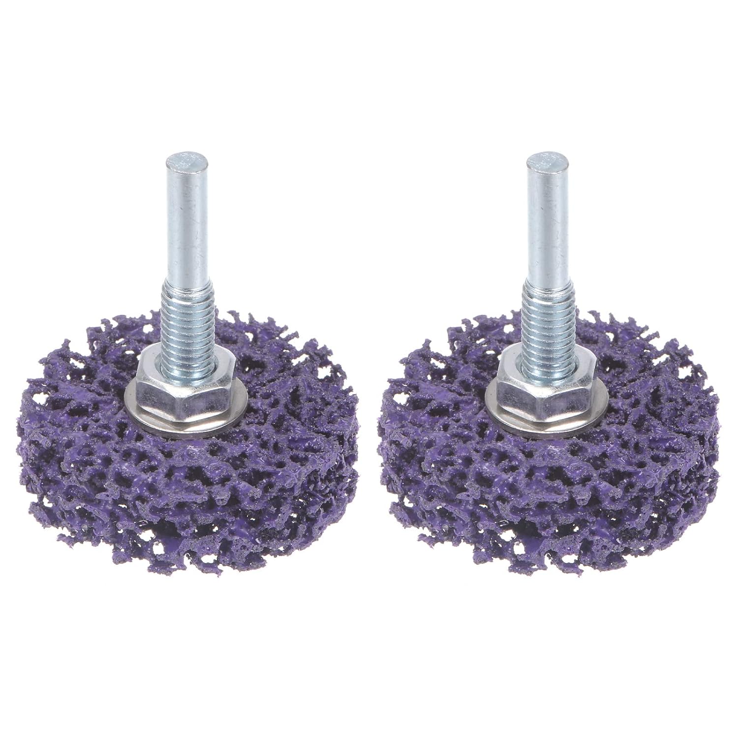 Generic 2pcs Paint Stripping Disc Drill Attachment 2" x 1/2" with 1/4" Shaft Strip Clean Discs for Angle Grinder Clean and Remove Paint Coating Rust, Purple