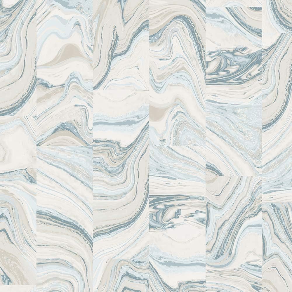 Norwall G67975 Agate Tile Wallpaper, Metallic Gold, Gold, Lavish Gold, Black, Grey