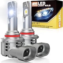 HB3 9005 LED Headlight Bulb, 90W 18000LM Super Bright 6000K White HB3 Headlight Bulb Mini Size 12V 24V Car Conversion Kit Halogen Replacement with Fan CSP Chips Plug and Play, Pack of 2