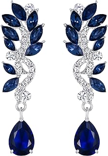 Women's Austrian Crystal Bridal Chandelier Teardrop Dangle Earrings