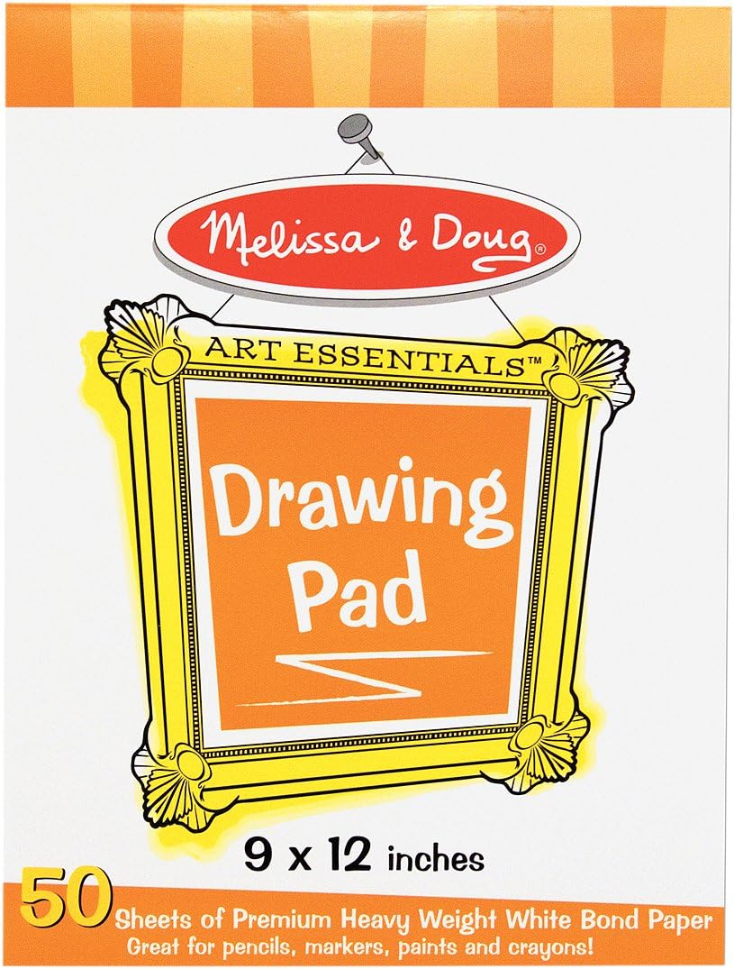 Melissa & Doug Drawing Pad (9 x 12 inches) With 50 Sheets of White Bond Paper
