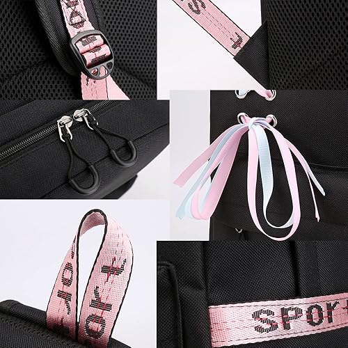 Miniatura 4 de LOVEAngeler Mochila Kawaii de dos veces para colegio mochila escolar mochila casual de dos veces para niñas 2 L Mochila