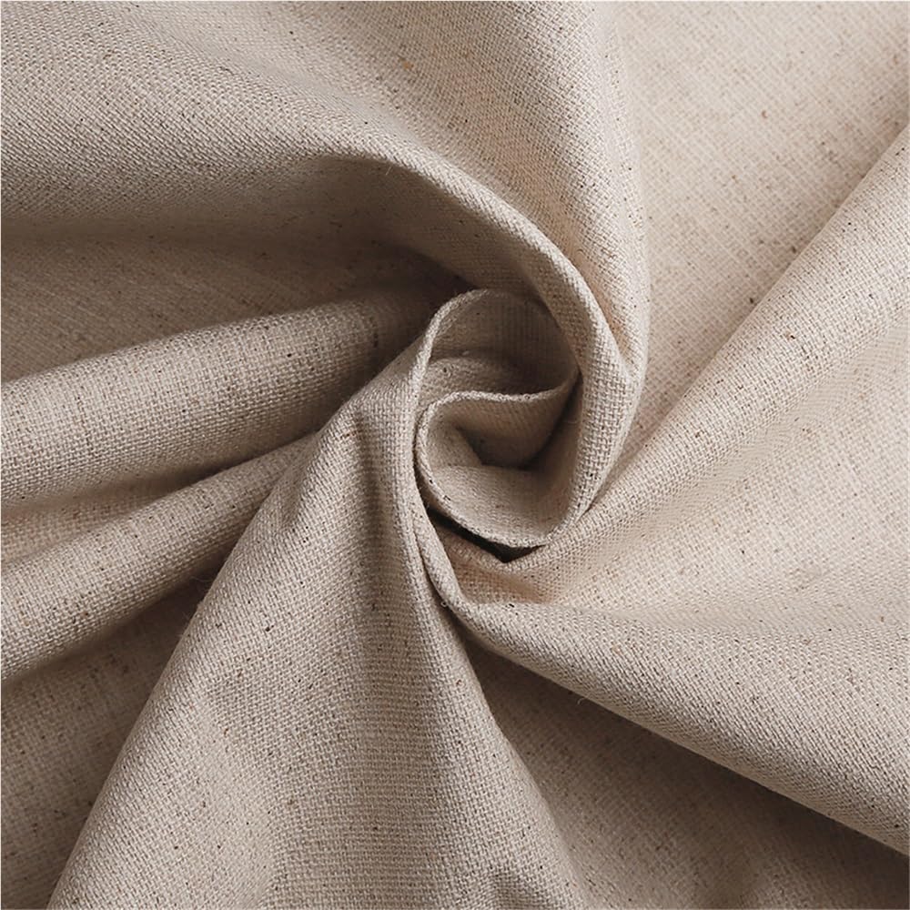 Rollo de lona de lino mezclado de 1 m, ancho de 38, 68 y 88 cm, rollo de tela de lona profesional en blanco for pintar, 1 unidad(78cm)