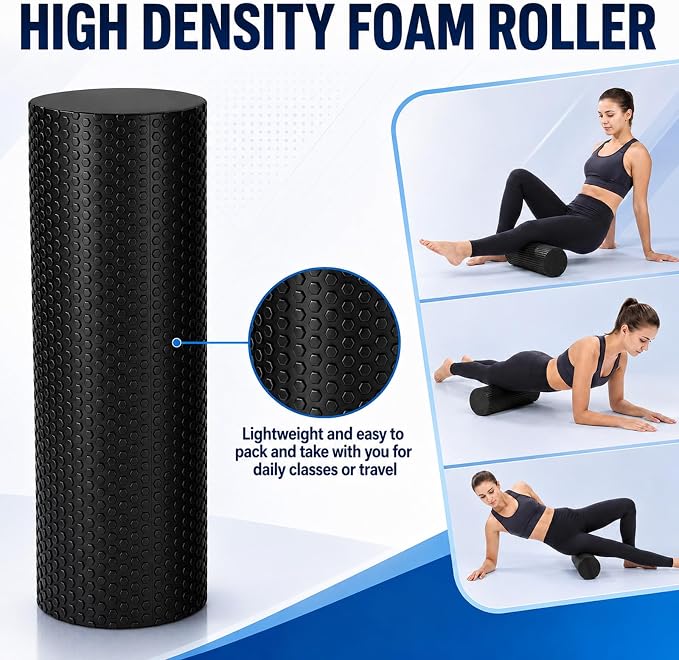Pack 2 Foam Rollers de Alta Densidad 18 Pulgadas Negro miniatura 4